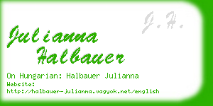 julianna halbauer business card